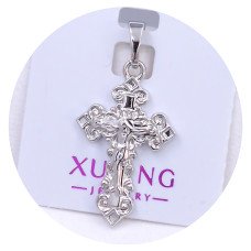 Крестик XР. Родий. Длина: 29 мм Ширина: 15 мм