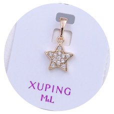 Кулон XР M&L. Позолота 18К. Камені: білий циркон. Довжина: 16 мм. Ширина: 9 мм.