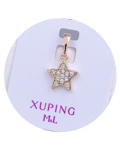 Кулон XР M&L. Позолота 18К. Камені: білий циркон. Довжина: 16 мм. Ширина: 9 мм.