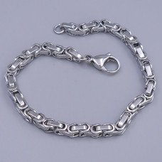 Браслет Stainless Steel. Сталь. Родій. Довжина: 19 см. Ширина: 5 мм.
