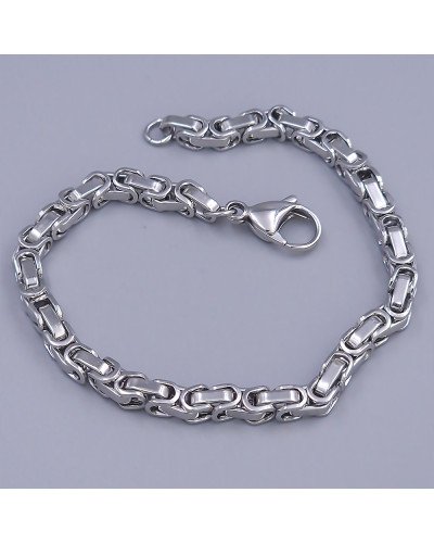 Браслет Stainless Steel. Сталь. Родій. Довжина: 19 см. Ширина: 5 мм.