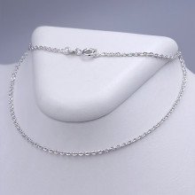 Ланцюжок Stainless Steel. Сталь. Родій. Довжина: 60 см. Ширина: 3 мм.
