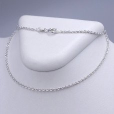 Ланцюжок Stainless Steel. Сталь. Родій. Довжина: 60 см. Ширина: 3 мм.