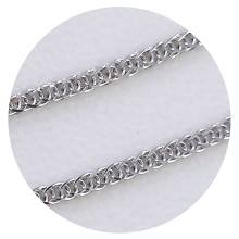 Ланцюжок Stainless Steel. Сталь. Родій. Довжина: 60 см. Ширина: 1 мм.