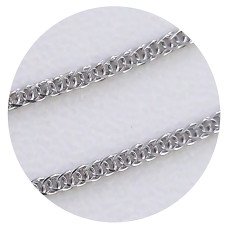 Ланцюжок Stainless Steel. Сталь. Родій. Довжина: 60 см. Ширина: 1 мм.