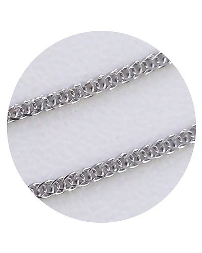 Ланцюжок Stainless Steel. Сталь. Родій. Довжина: 60 см. Ширина: 1 мм.