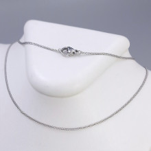 Ланцюжок Stainless Steel. Сталь. Родій. Довжина: 60 см. Ширина: 1 мм.
