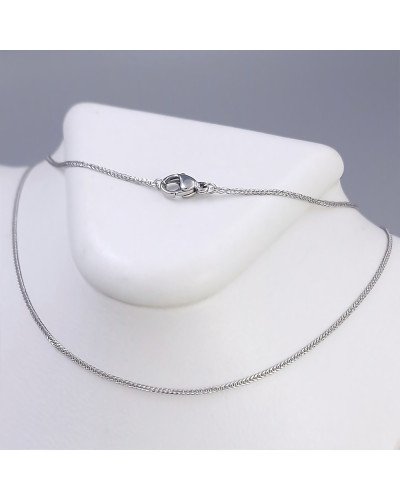 Ланцюжок Stainless Steel. Сталь. Родій. Довжина: 60 см. Ширина: 1 мм.