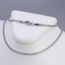 Ланцюжок Stainless Steel. Сталь. Родій. Довжина: 50 см. Ширина: 3 мм.