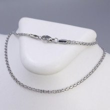Ланцюжок Stainless Steel. Сталь. Родій. Довжина: 60 см. Ширина: 3 мм.