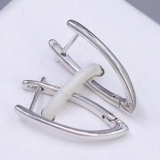 Сережки ХР. Родій. Длина: 23 мм. Ширина: 2 мм