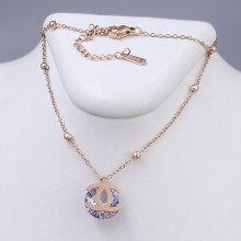 Ланцюжок із кулоном Stainless Steel. Сталь. Позолота ЧВ. Камені: білий циркон. Довжина ланцюжка: 40-45 см.