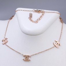 Ланцюжок із кулонами Stainless Steel. Сталь. Позолота ЧВ. Довжина ланцюжка: 41-46 см.