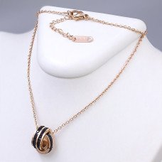 Ланцюжок із кулоном Stainless Steel. Сталь. Позолота ЧВ. Камені: циркон. Довжина ланцюжка: 40-44 см.