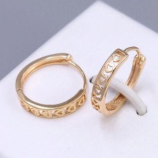 Сережки ХР. Позолота 18К. Діаметр: 18 мм. Ширина: 4 мм.