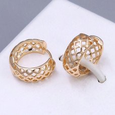 Сережки ХР. Позолота 18К. Діаметр: 15 мм. Ширина: 6 мм.