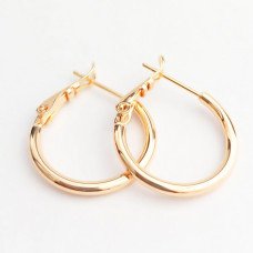 Сережки-кільця XР. Позолота 18К. Діаметр: 20 мм. Товщина: 2 мм.
