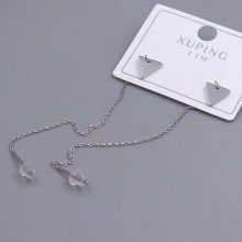 Сережки-протяжки Stainless Steel. Сталь. Родій. Довжина: 86 мм