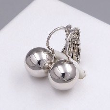 Сережки ХР. Родій. Довжина: 15 мм. Ширина: 8 мм