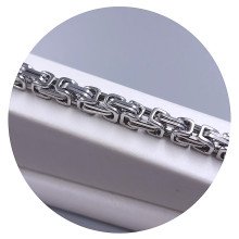 Браслет Stainless Steel. Сталь. Родій. Довжина: 22 см. Ширина: 7 мм.