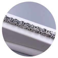Браслет Stainless Steel. Сталь. Родій. Довжина: 22 см. Ширина: 7 мм.
