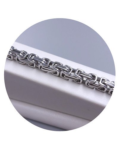 Браслет Stainless Steel. Сталь. Родій. Довжина: 22 см. Ширина: 7 мм.