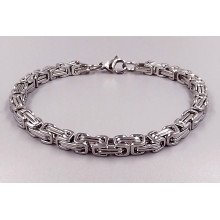 Браслет Stainless Steel. Сталь. Родій. Довжина: 22 см. Ширина: 7 мм.