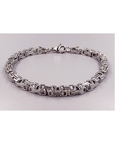 Браслет Stainless Steel. Сталь. Родій. Довжина: 22 см. Ширина: 7 мм.