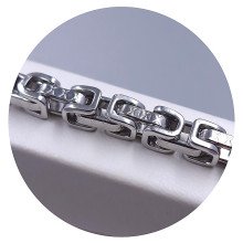 Браслет Stainless Steel. Сталь. Родій. Довжина: 21.5 см. Ширина: 7 мм.