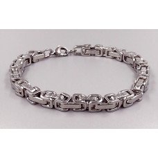 Браслет Stainless Steel. Сталь. Родій. Довжина: 21.5 см. Ширина: 7 мм.