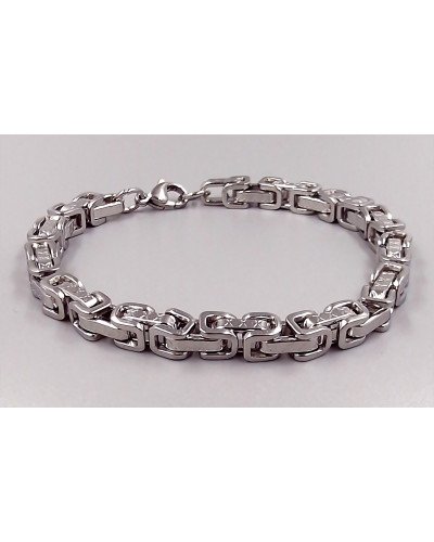 Браслет Stainless Steel. Сталь. Родій. Довжина: 21.5 см. Ширина: 7 мм.