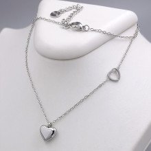 Ланцюжок із кулоном Stainless Steel. Сталь. Родій. Довжина ланцюжка: 45.5-50.5 см.