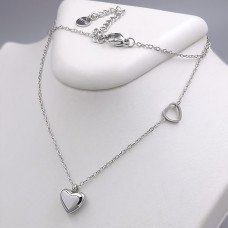 Ланцюжок із кулоном Stainless Steel. Сталь. Родій. Довжина ланцюжка: 45.5-50.5 см.