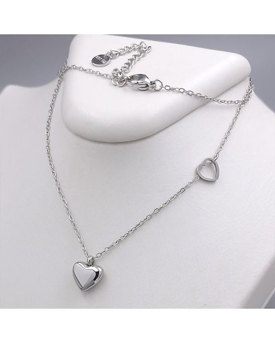 Ланцюжок із кулоном Stainless Steel. Сталь. Родій. Довжина ланцюжка: 45.5-50.5 см.