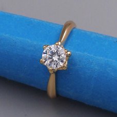 Каблучка XР. Позолота 18К. Камені: білий циркон. Є: 16р 17р 18р