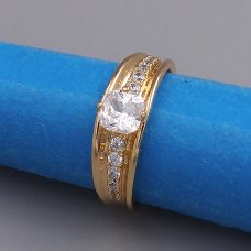 Каблучка XР. Позолота 18К. Камені: білий циркон. Є: 16р 17р 18р 19р 20р