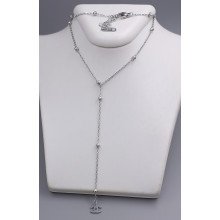 Ланцюжок з підвіскою Stainless Steel. Сталь. Родій. Довжина: 40-45 см