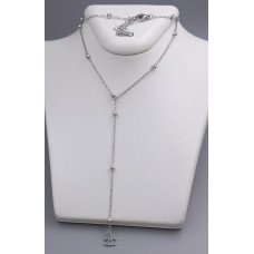 Ланцюжок з підвіскою Stainless Steel. Сталь. Родій. Довжина: 40-45 см