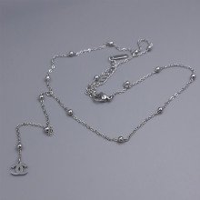 Ланцюжок з підвіскою Stainless Steel. Сталь. Родій. Довжина: 40-45 см