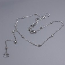 Ланцюжок з підвіскою Stainless Steel. Сталь. Родій. Довжина: 40-45 см