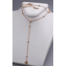 Ланцюжок з підвіскою Stainless Steel. Сталь. Позолота ЧВ. Довжина ланцюжка: 40-45 см