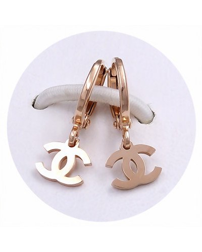 Сережки Stainless Steel. Сталь. Позолота ЧВ. Довжина: 19 мм. Ширина: 8 мм.