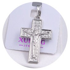 Хрестик XР. Родій. Довжина: 35 мм. Ширина: 18 мм.