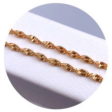 Ланцюжок XР. Позолота 18К. Довжина: 50 см. Ширина: 2 мм.