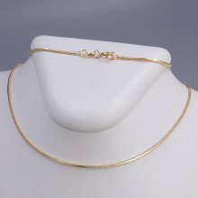Ланцюжок XР. Позолота 18К. Довжина: 50 см. Ширина: 1 мм. Квадратний снейк