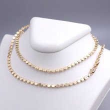 Ланцюжок XР. Позолота 18К. Довжина: 70 см. Ширина: 3 мм.