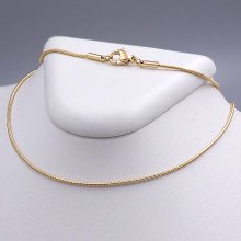 Ланцюжок XР. Позолота 18К. Довжина: 50.5 см. Ширина: 1 мм. Квадратний снейк