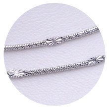 Ланцюжок Stainless Steel. Сталь. Родій. Довжина: 60 см. Ширина: 2 мм.