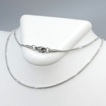 Ланцюжок Stainless Steel. Сталь. Родій. Довжина: 60 см. Ширина: 2 мм.