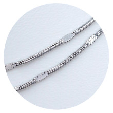 Ланцюжок Stainless Steel. Сталь. Родій. Довжина: 60 см. Ширина: 2 мм.